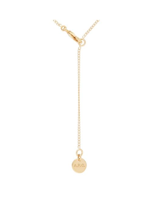A.P.C. Metallic Eloi Perforated Logo Necklace for men