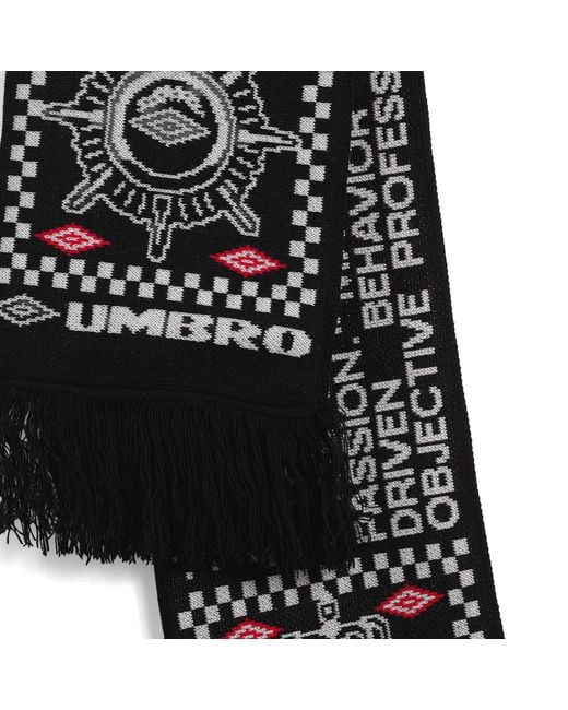 Umbro by Slam Jam Black Notice Scarf for men