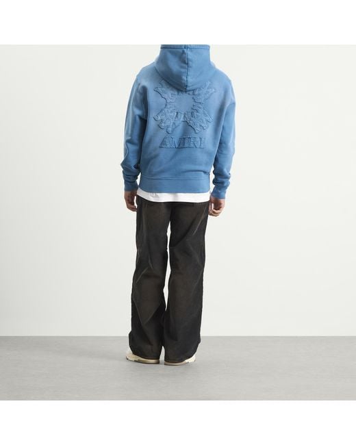 Amiri Blue Ma Quad Zip Hoodie for men