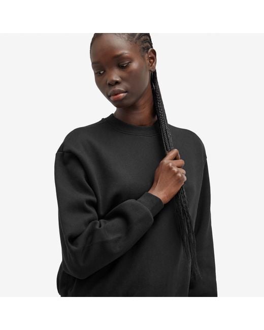 Skims Black Cotton Fleece Classic Crew Sweat