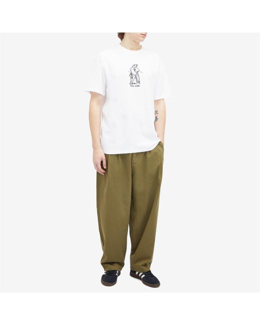 POLAR SKATE Green Railway Chino Trousers for men