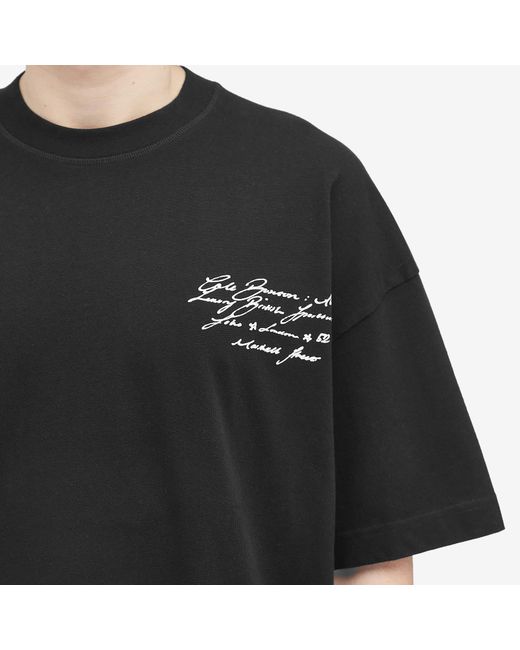 Cole Buxton Black Script T-Shirt for men