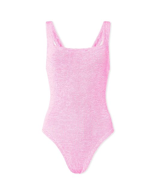 Hunza G Pink Square Neck Swimsuit