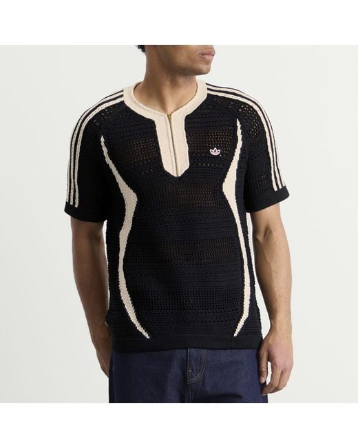 Adidas Black Clot Knit Jersey By Edison Chen for men