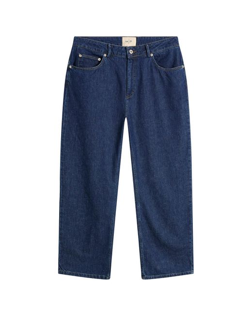 Folk Blue Barrel Leg Pant for men