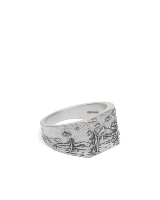 Serge Denimes Gray Outback Ring for men