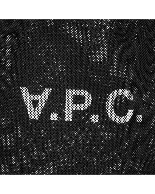 A.P.C. Black Rebound Mesh Shopping Bag for men