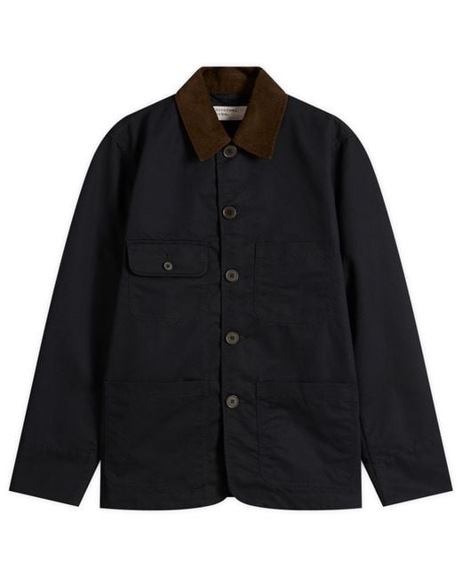 Universal Works Black Brushed Polytech Merchant Jacket for men