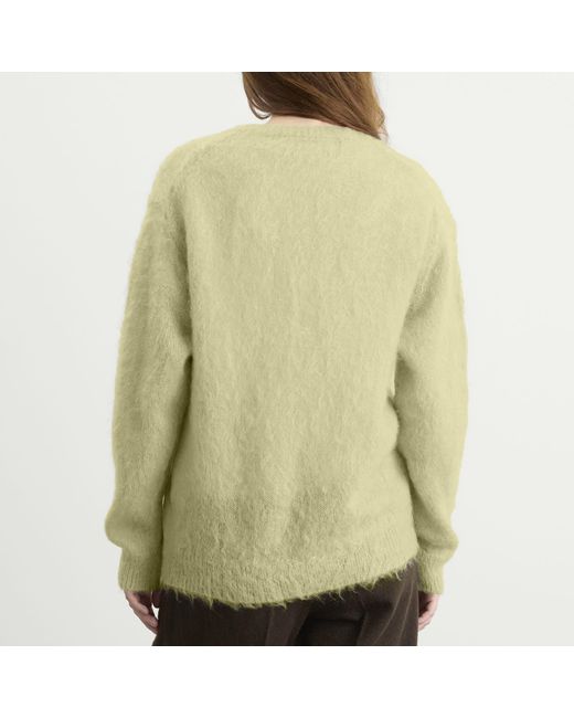 Auralee Green Mohair Knit Pullover