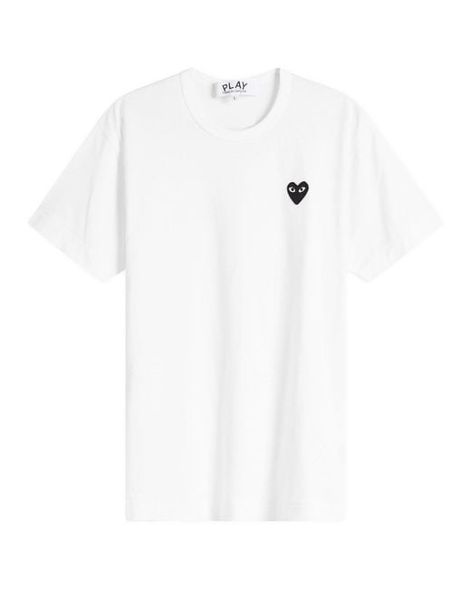 COMME DES GARÇONS PLAY White Basic Logo T-Shirt for men