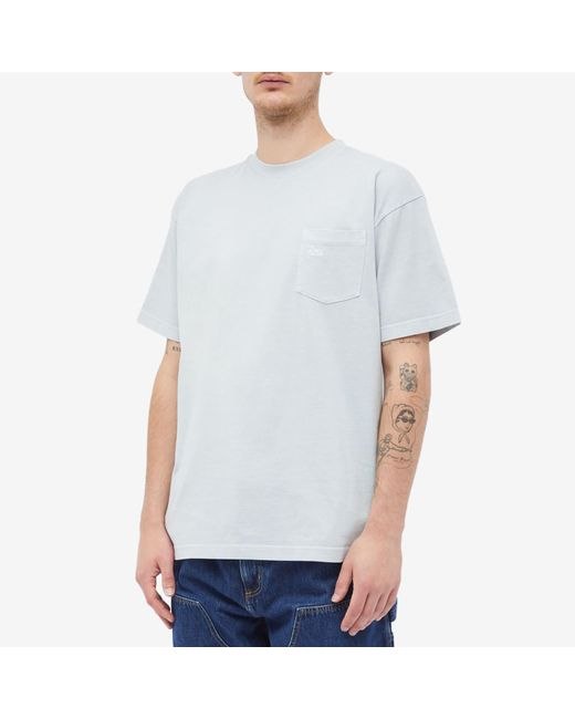 PATTA White Basic Washed Pocket T-Shirt for men