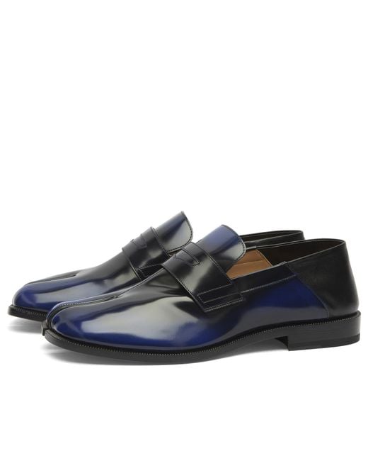 Maison Margiela Blue Collapsable Back Tabi Loafers for men