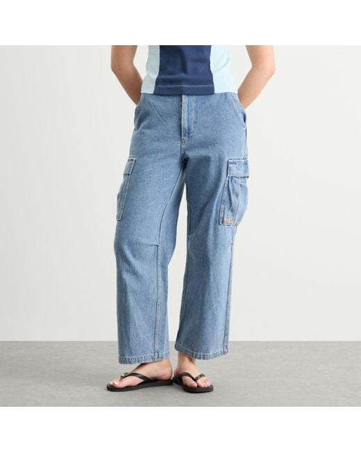 SUNDAYFRUITMARKET Blue Sun Denim Cargo Pants