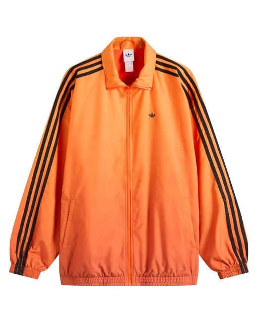 adidas Firebird Oversized Track Top in Orange | Lyst