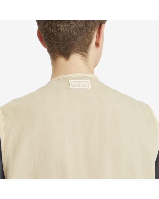 KENZO Natural Workwear Gilet for men