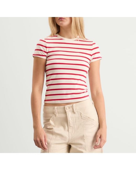 GOOD AMERICAN Pink Super Stretch Baby T-Shirt