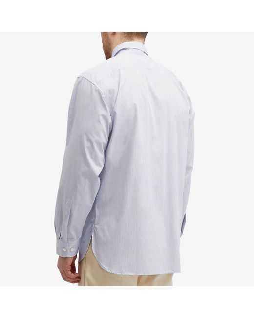 Dries Van Noten White Croom Stripe Poplin Shirt for men