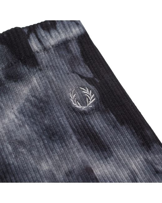 Fred Perry Blue Tie Dye Graphic Sock for men
