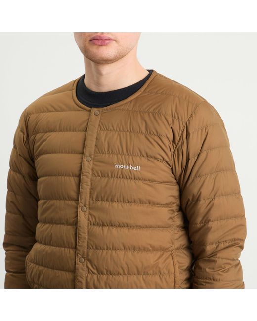 Montbell Brown Superior Down Round Neck Jacket for men