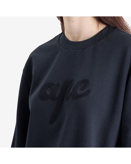 A.P.C. Blue Ethan Logo Sweatshirt
