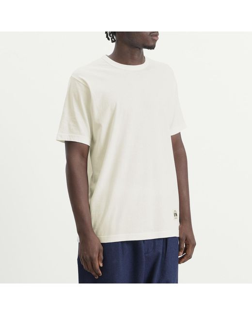 Universal Works White Single Jersey Core T-Shirt for men
