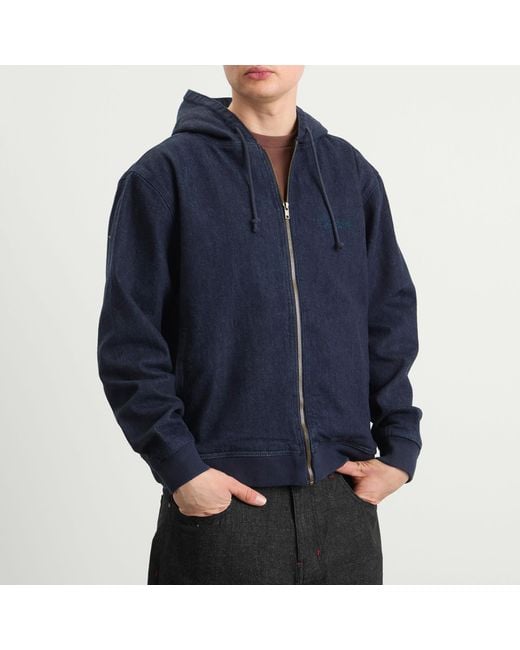 Butter Goods Blue Hooded Work Jacket for men