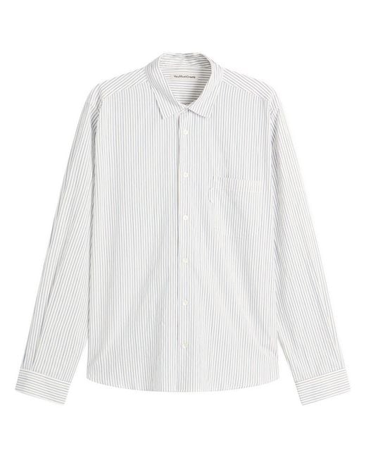 YMC White Curtis Stripe Shirt for men
