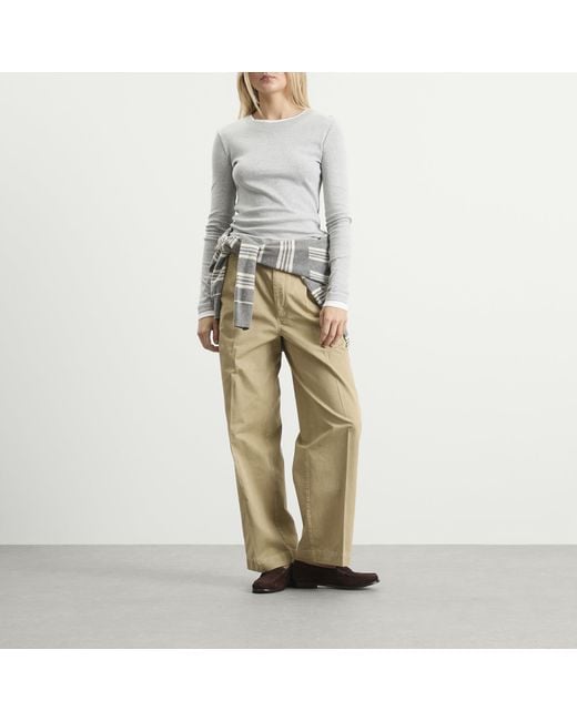 Auralee Natural One-Tuck Wide Pants