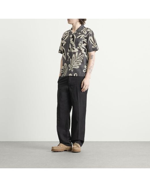 Universal Works Gray Baja Print Road Shirt for men