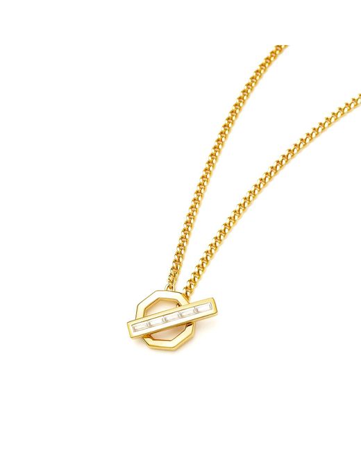 Missoma Metallic X Lucy Williams T-Bar Hex Pendant Necklace