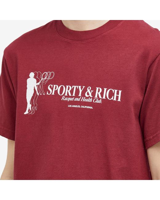 Sporty & Rich Red Tennis Club T-Shirt for men