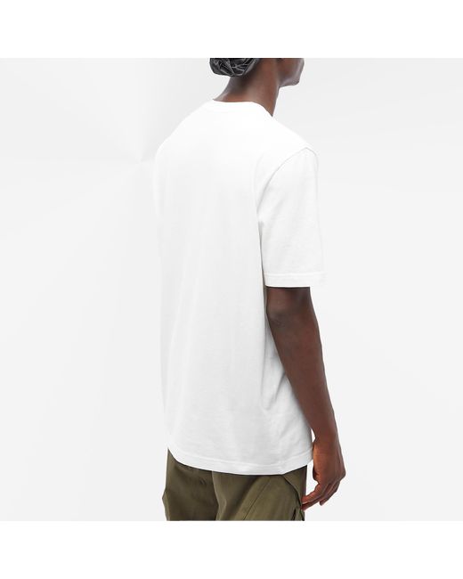 Moncler Leather Patch T-shirt in White for Men | Lyst UK