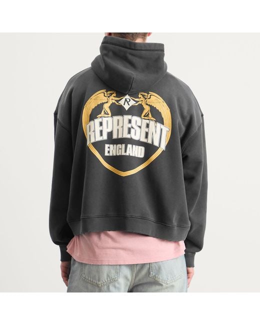 Represent Black Angel Border Hoodie for men