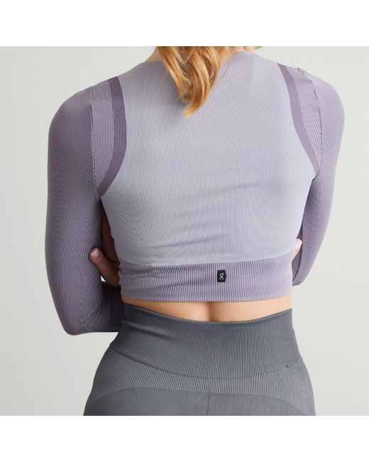 On Shoes Purple Studio Knit Lg-T Crop