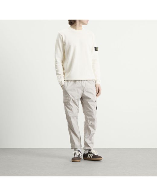 Stone Island Gray Tela Paracadute Cargo Trousers for men