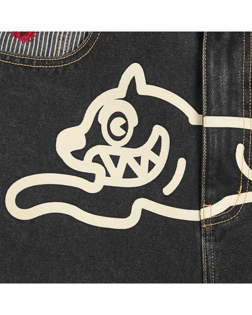 ICECREAM Gray End. X Running Dog Denim Shorts