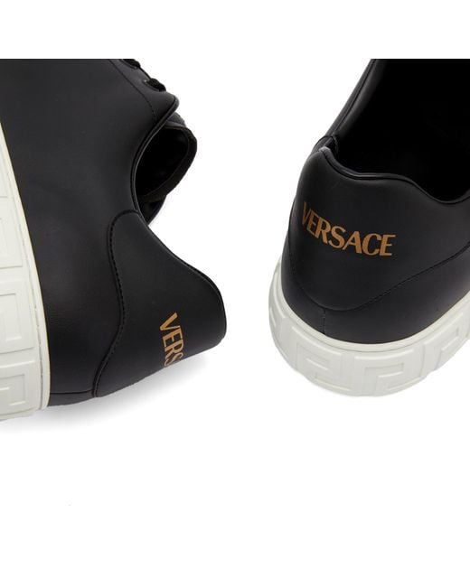 Versace Black Greek Sole Sneakers for men