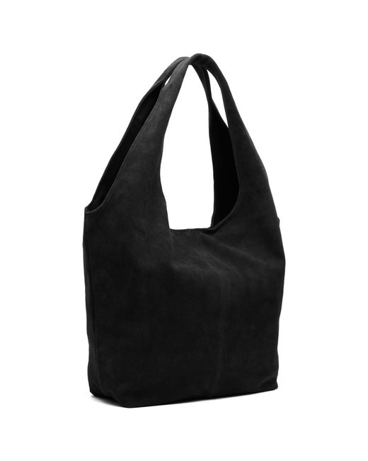 Mazi Untitled Black Flow Suede Tote Bag