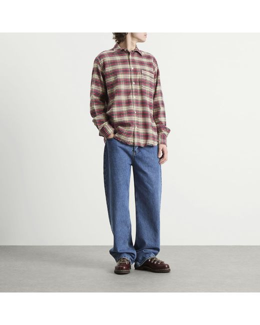 Forét Brown River Flannel Shirt for men