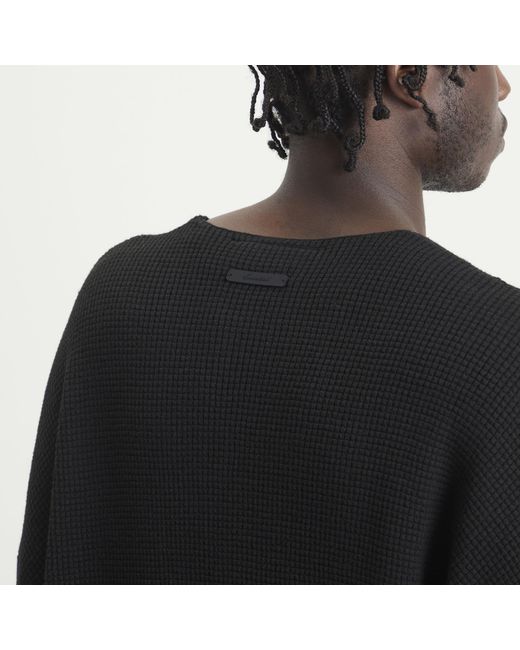 Fear Of God Black Signature Waffle 90S Crew Neck Sweats for men
