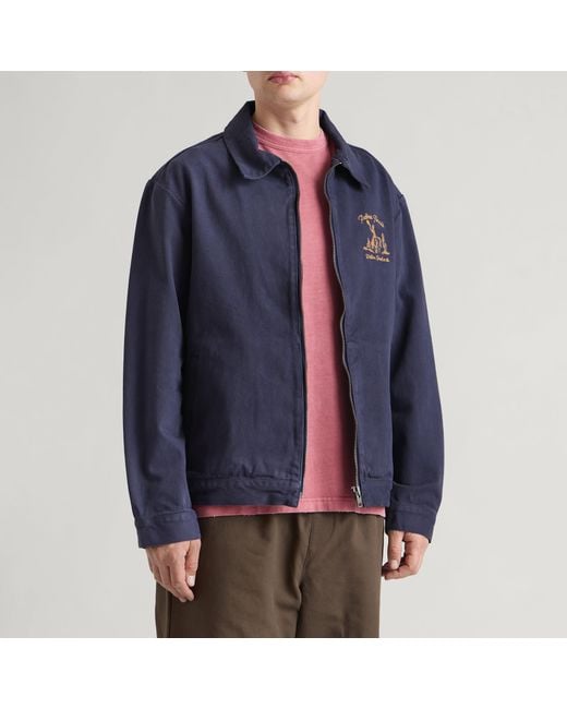 Palmes Blue Western Zip Jacket for men