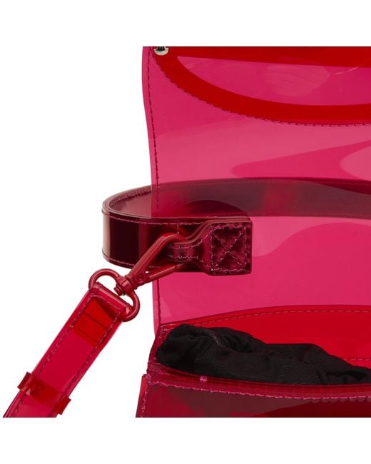 DIESEL Red 1Dr Logo Perspex Handbag