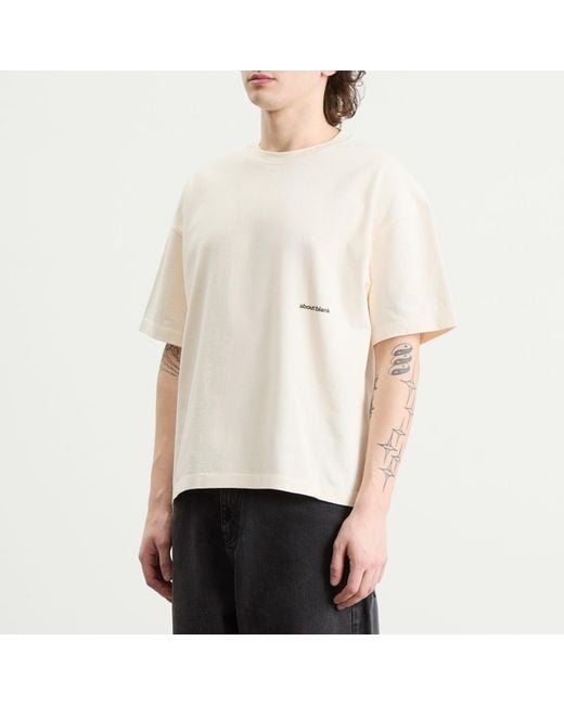 About Blank White Box Logo T-Shirt for men