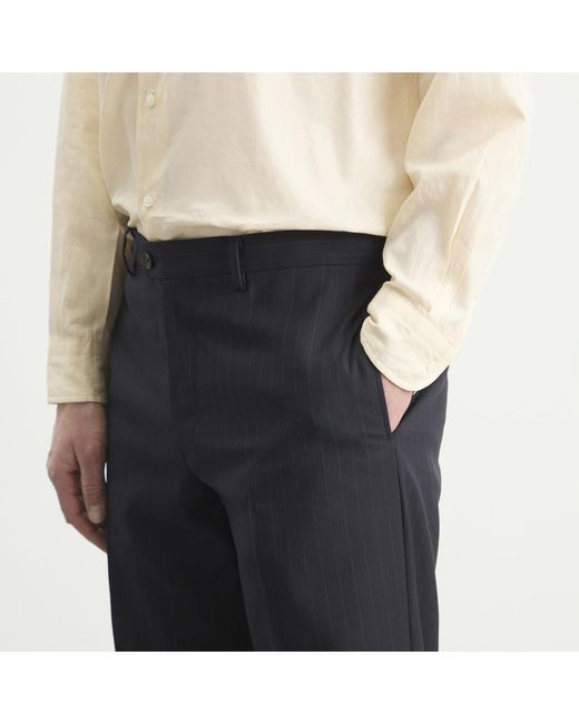 Kaptain Sunshine Blue Shadow Stripe Trousers for men