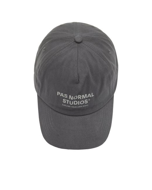 Pas Normal Studios Gray Off-Race Cotton Cap for men