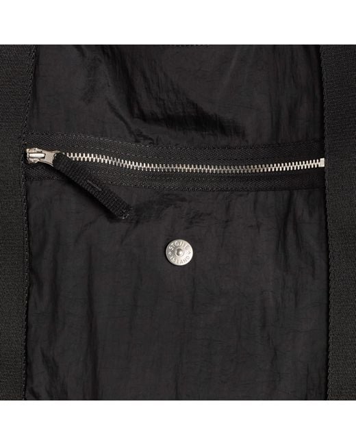 Stone Island Black Nylon Metal Tote Bag for men