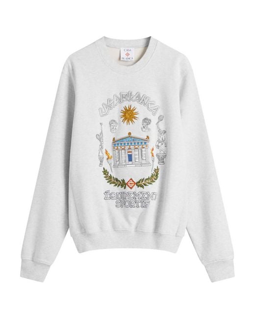 Casablanca White Embroidered Sweatshirt