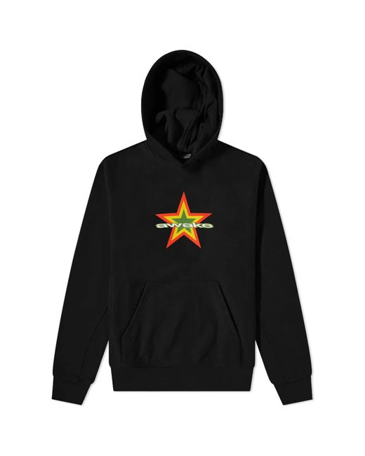 AWAKE NY Black Star Logo Hoodie for men