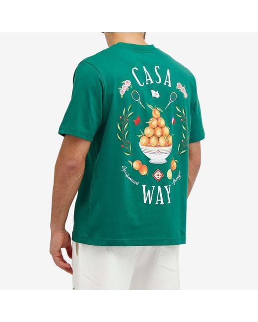 Casablancabrand Green Casa Way T-Shirt for men