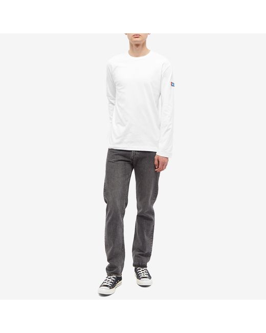 COMME DES GARÇONS PLAY White Long Sleeve Invader T-Shirt for men
